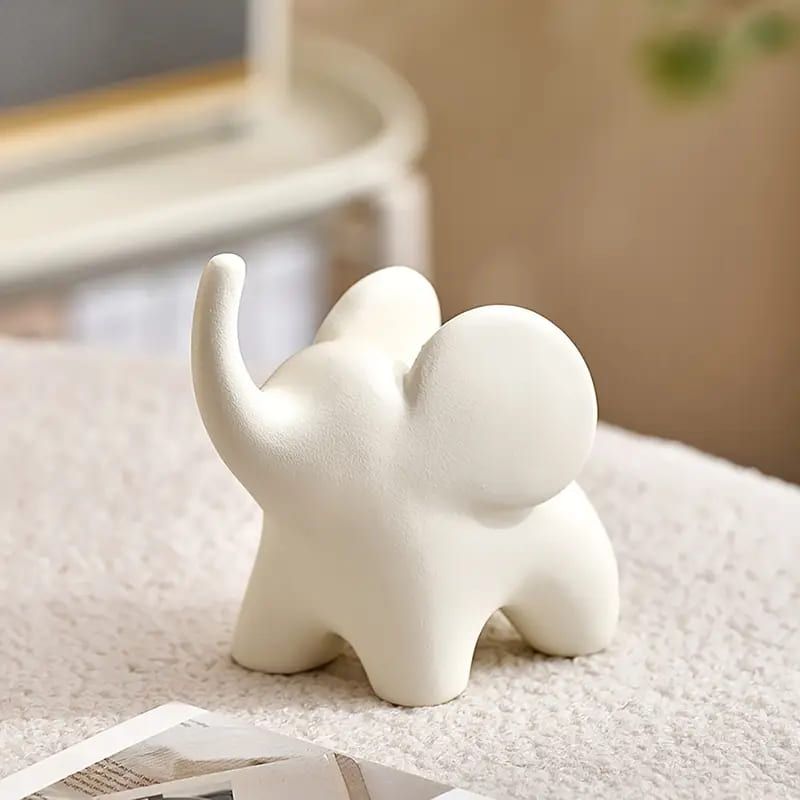MEGIMPERU - Estatua de Elefante de Resina Moderna Decoración para Sala u Oficina
