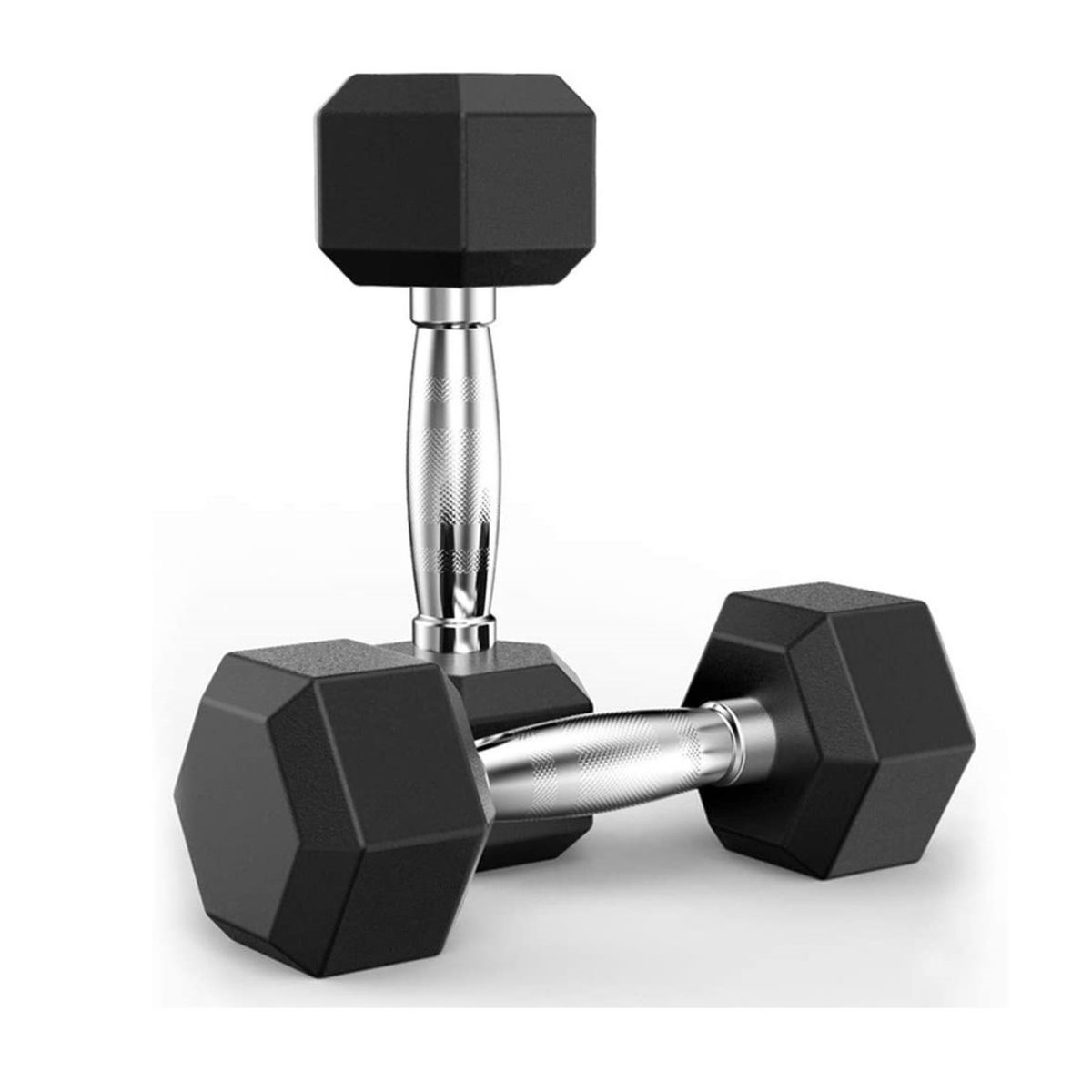 ALPHA GYM - MANCUERNAS HEXAGONALES CAUCHO 15KG