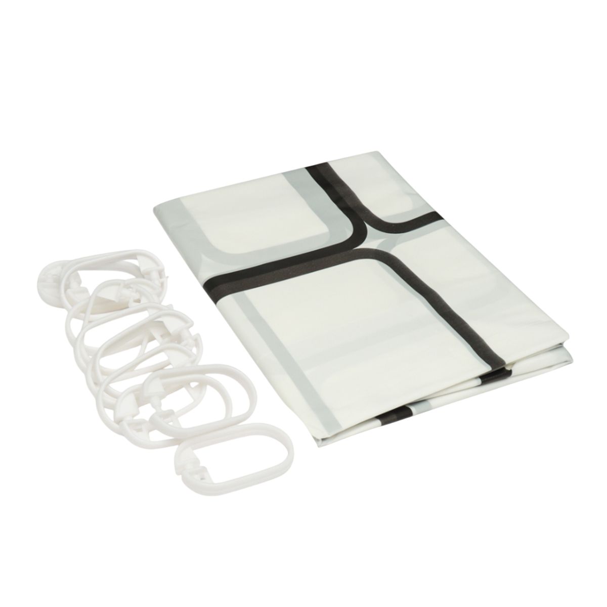 INSPIRA - Cortina para Baño con Ganchos para Ducha 180 x 180 cm (Aleatorio)