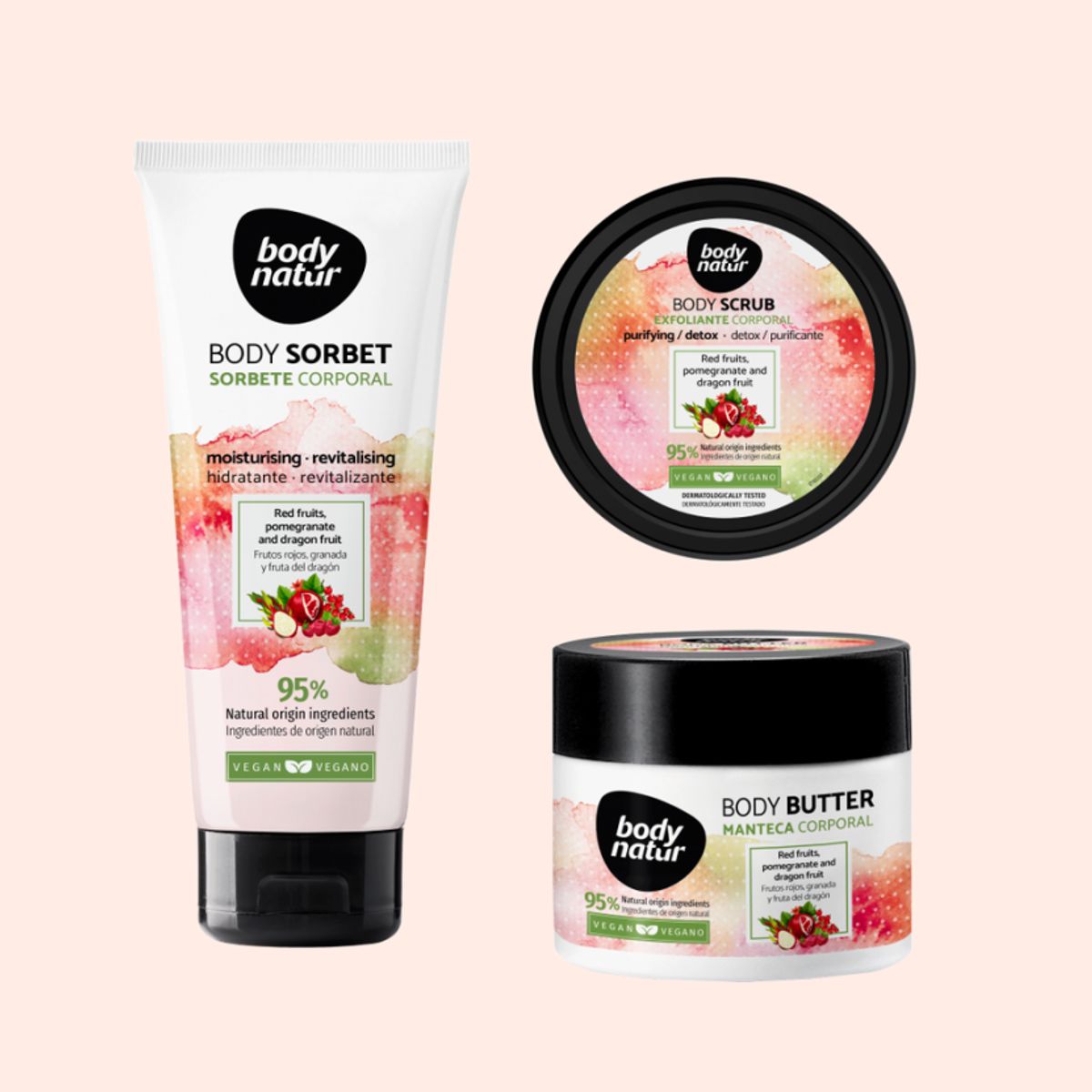 BODY NATUR - PACK TRIO NAVIDEÑO CUIDADO CORPORAL HIDRATACIÓN + EXFOLIACIÓN