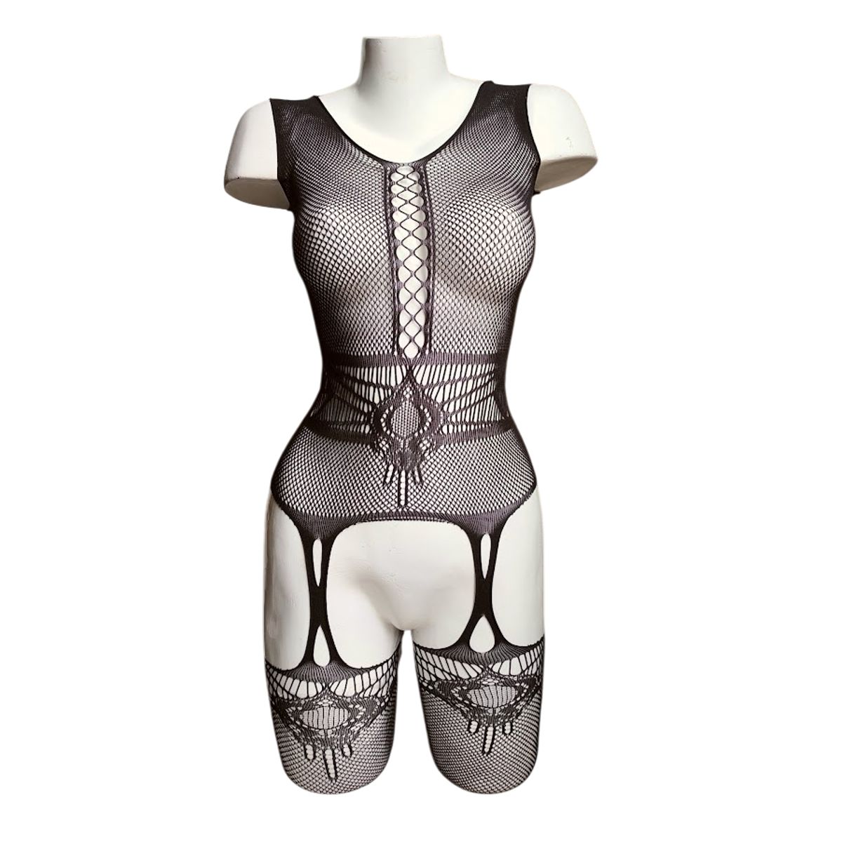 GENERICO - LENCERIA CORPORAL MALLA ENTERIZO CATSUIT