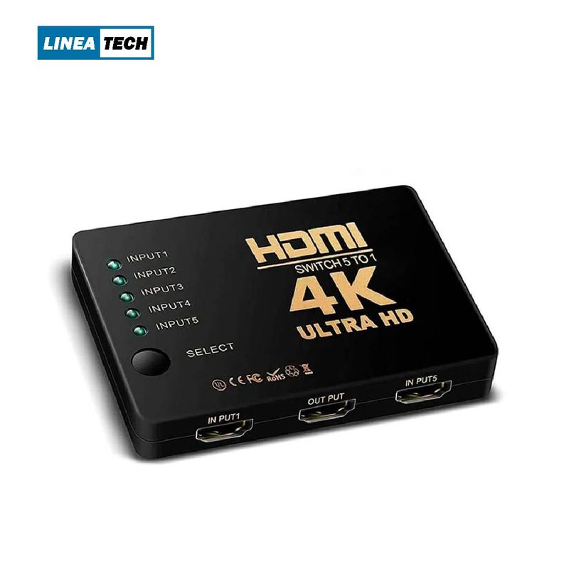 GENERICO - HDMI SELECTOR SWITCH 5 PUERTOS HDMI 4K