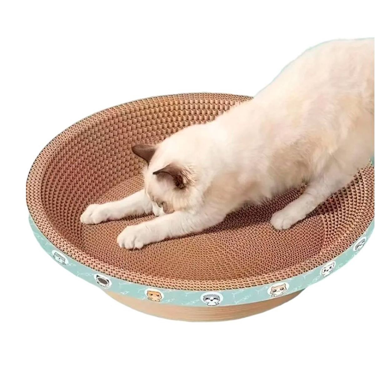 GENERICO - Cama Rascador circular para gato corrugado 50 cm