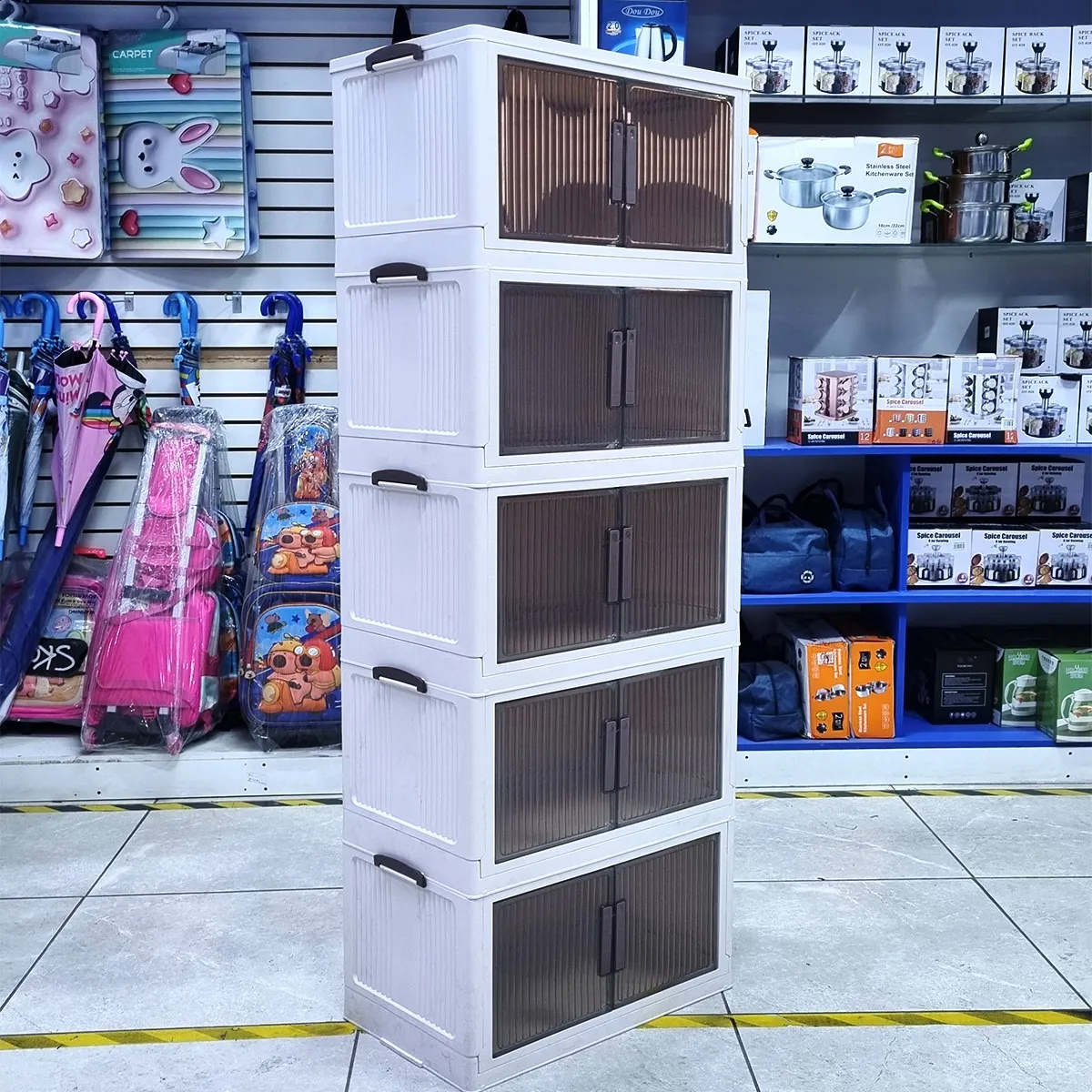 GENERICO - ORGANIZADOR DE COCINA CON PUERTA IMANTADA DE 5 NIVELES