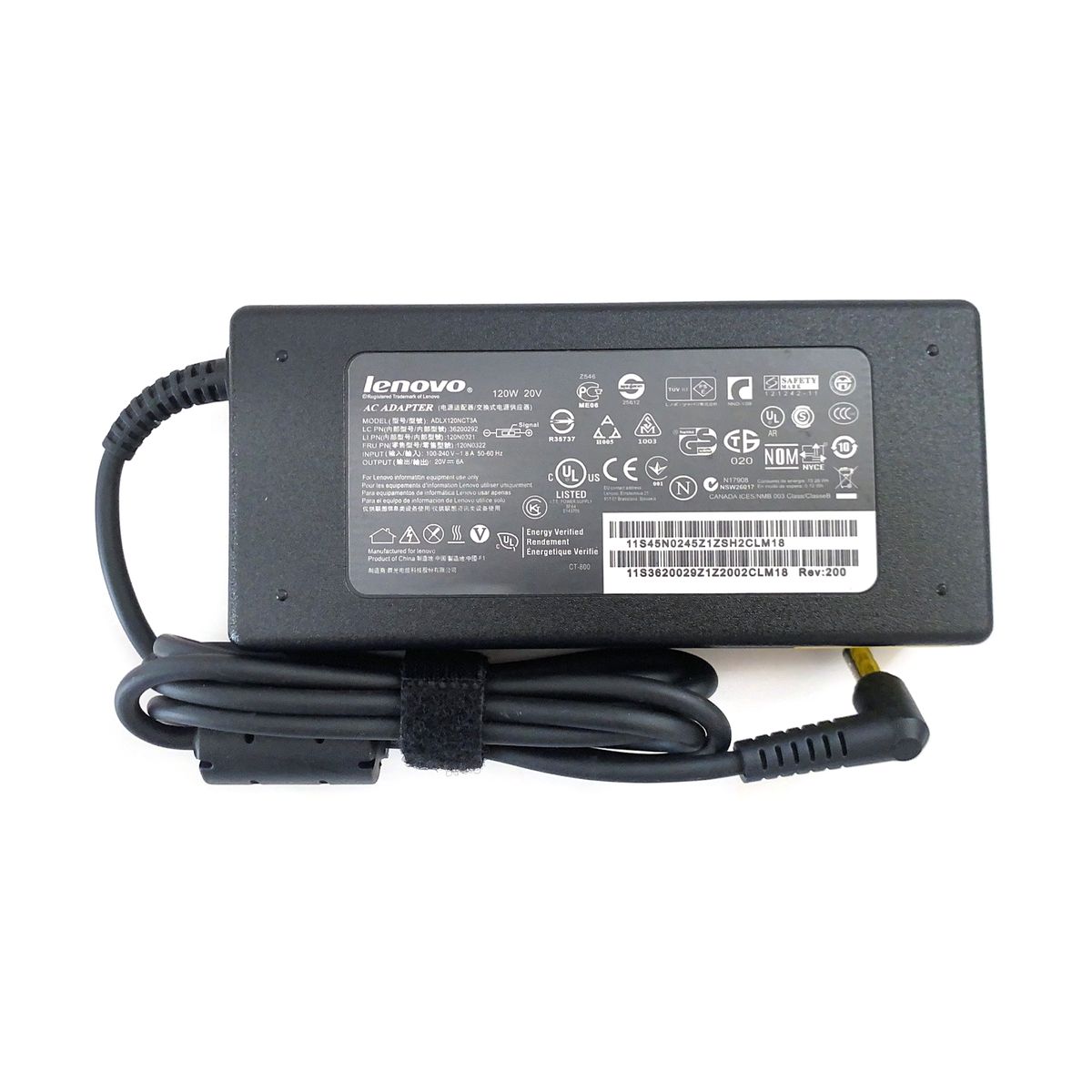 LENOVO - CARGADOR PARA LENOVO 120W 20V 6A PUNTA 55X25MM PN ADLX120NCT3A