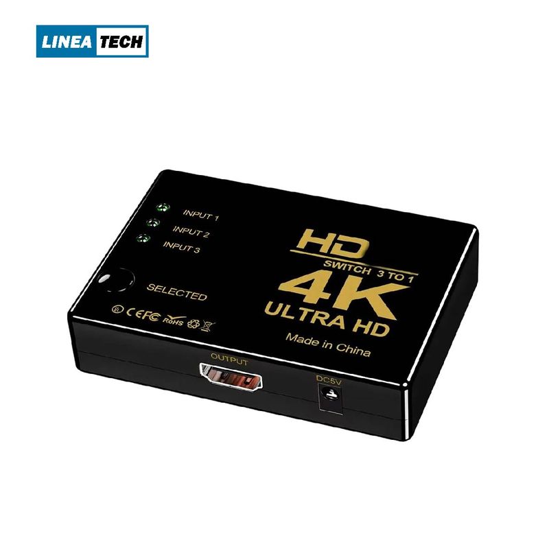 GENERICO - HDMI SELECTOR SWITCH 3 PUERTOS HDMI 4K
