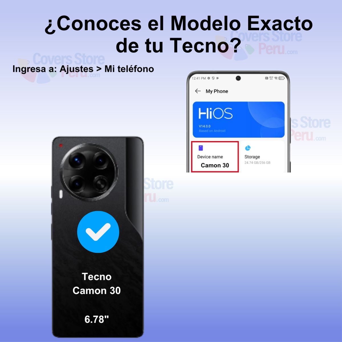GENERICO - Funda para Tecno Camon 30 5G Ahumado con Anillo Verde Antishock