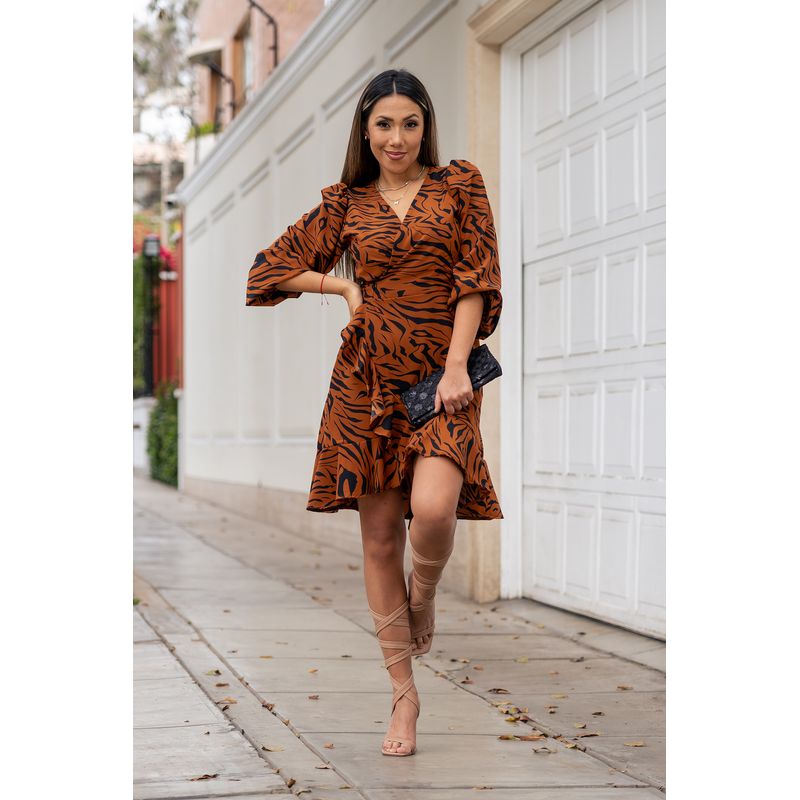 ARMA TU LOOK - VESTIDO FABIOLA ENVOLVENTE MANGA LARGA DE SEDA ARMA TU LOOK