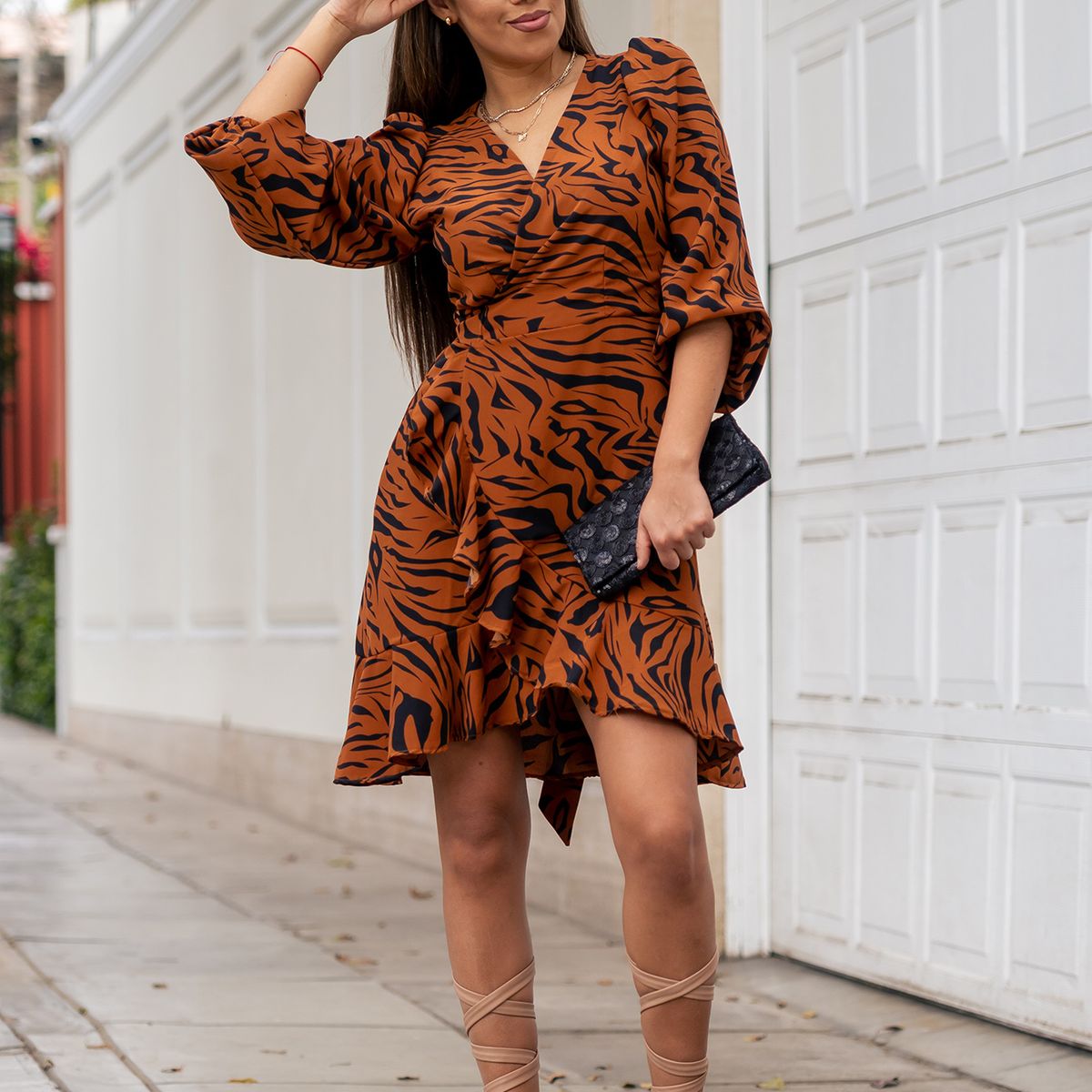 ARMA TU LOOK - VESTIDO FABIOLA ENVOLVENTE MANGA LARGA DE SEDA ARMA TU LOOK