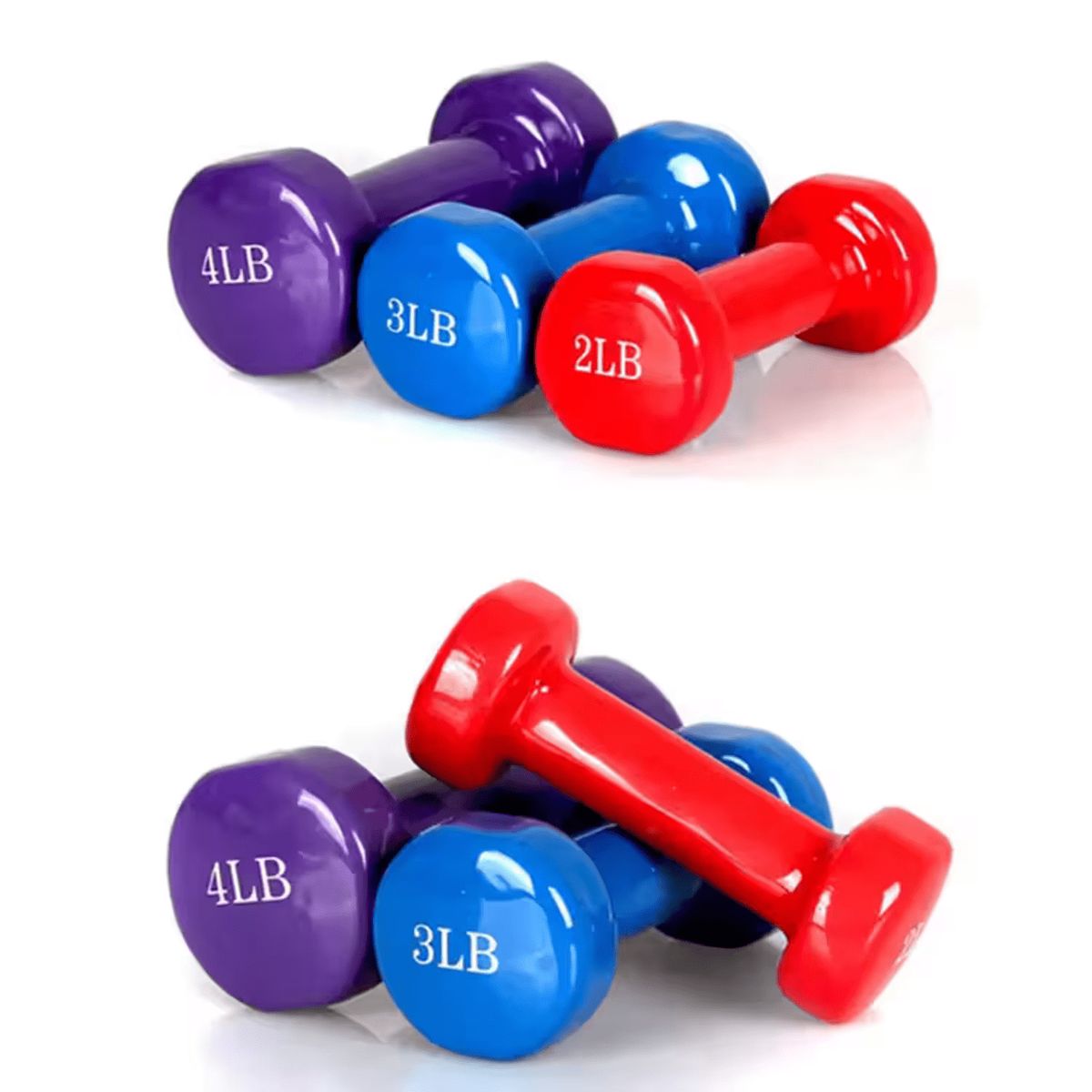 ALPHA GYM - MANCUERNAS PESAS DE VINIL 2KG - AZUL