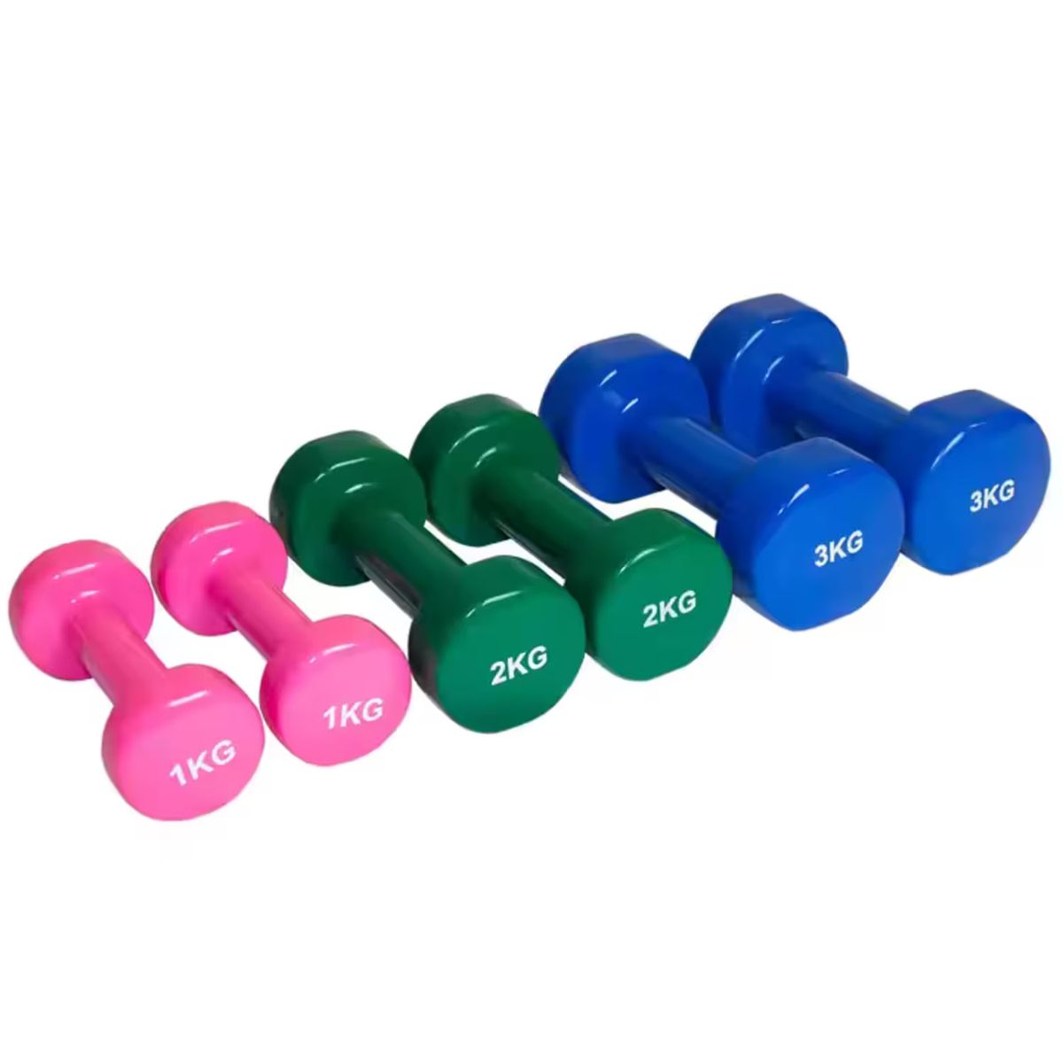 ALPHA GYM - MANCUERNAS PESAS DE VINIL 3KG - AZUL