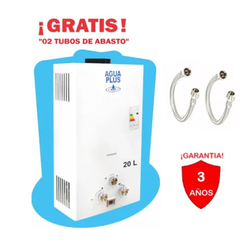 AGUA PLUS - TERMA A GAS 20 LT GLP INSTALACION GRATIS - AGUA PLUS