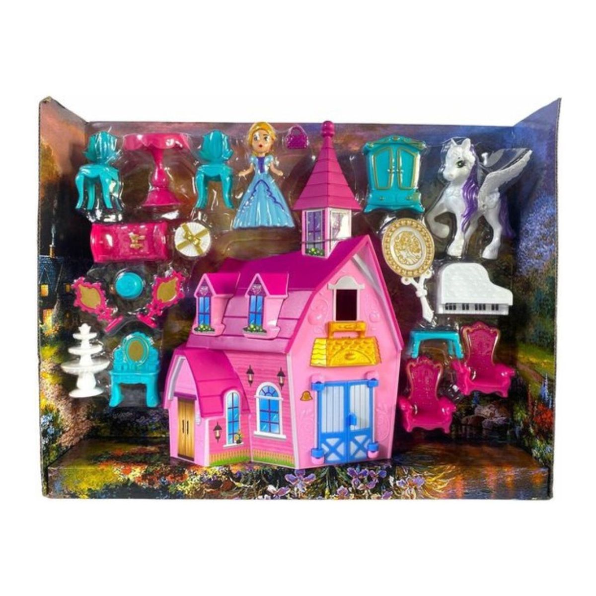 GENERICO - Juego Interactivo Castillo Rosa de Princesas Luces y Sonido para Niñas