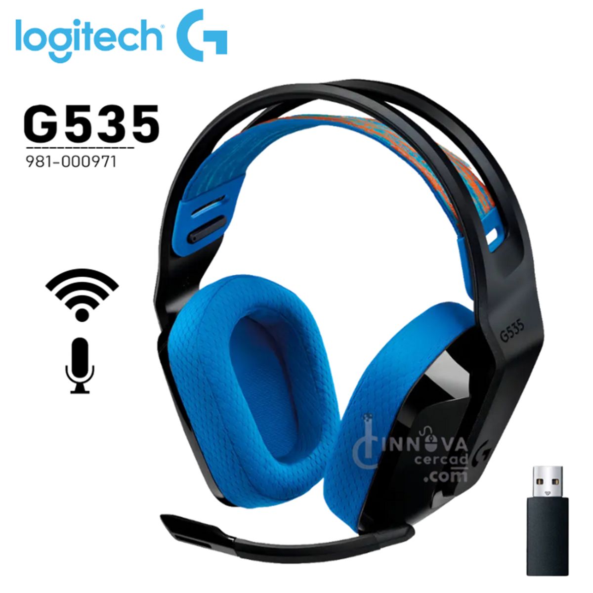 LOGITECH - Audifono Logitech G535 LIGHTSPEED Conectividad Inalámbrica para Gamers