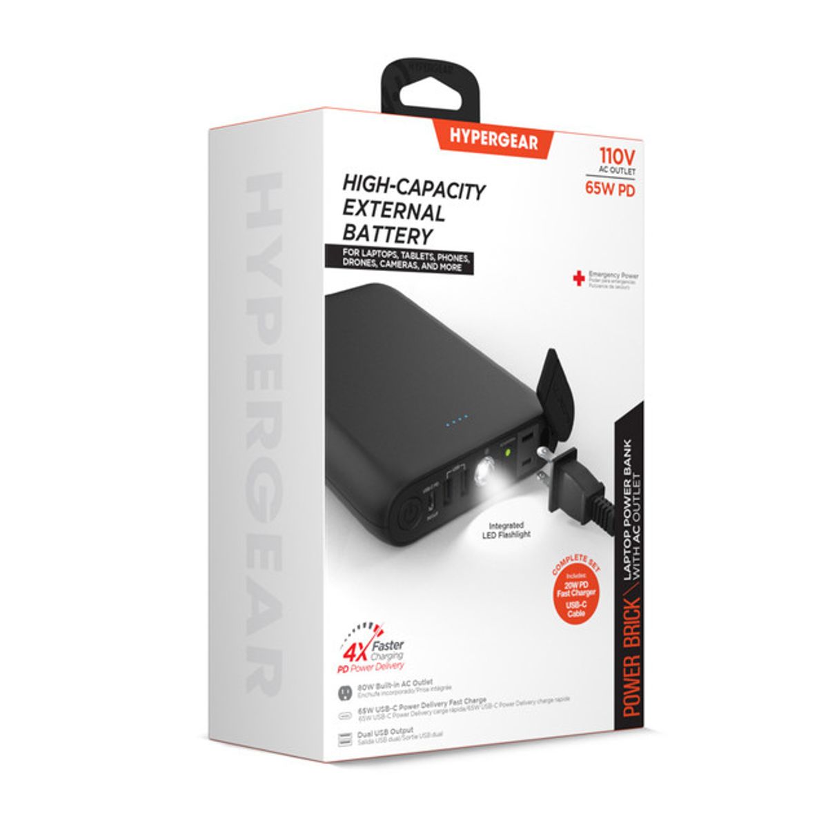 HYPERGEAR - HyperGear Power Bank 24000mAh AC USB Power Delivery de 65W
