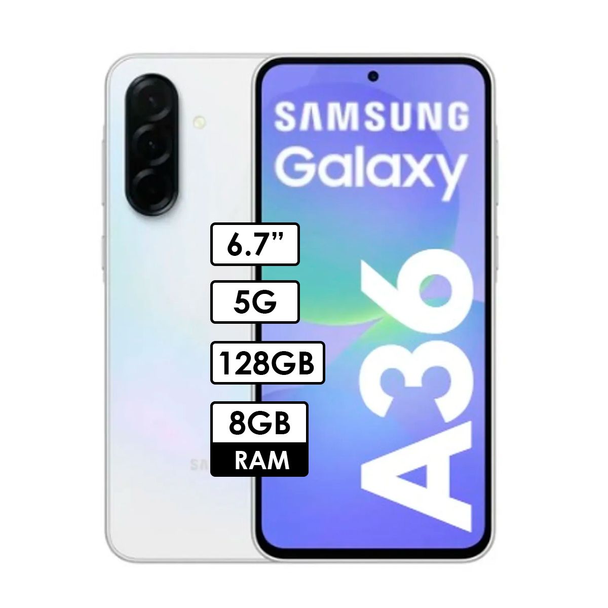 SAMSUNG - Celular Samsung Galaxy A36 5G 8GB RAM 128GB Blanco
