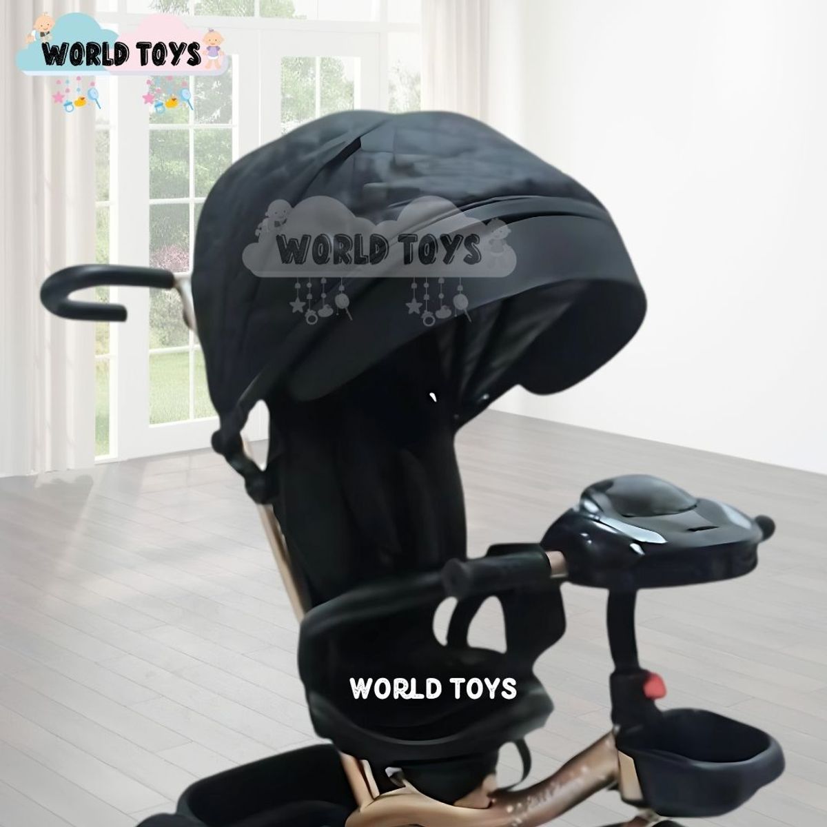 BEAUTIFUL - Triciclo Guiador Giratorio «GOLDEN SPEED» Black