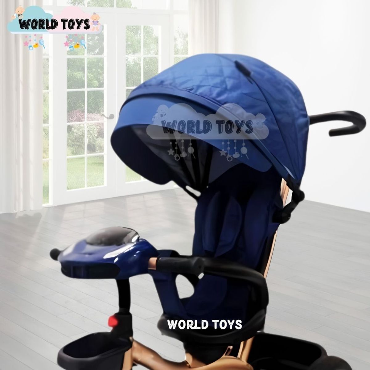 BEAUTIFUL - Triciclo Guiador Giratorio «GOLDEN SPEED» Blue