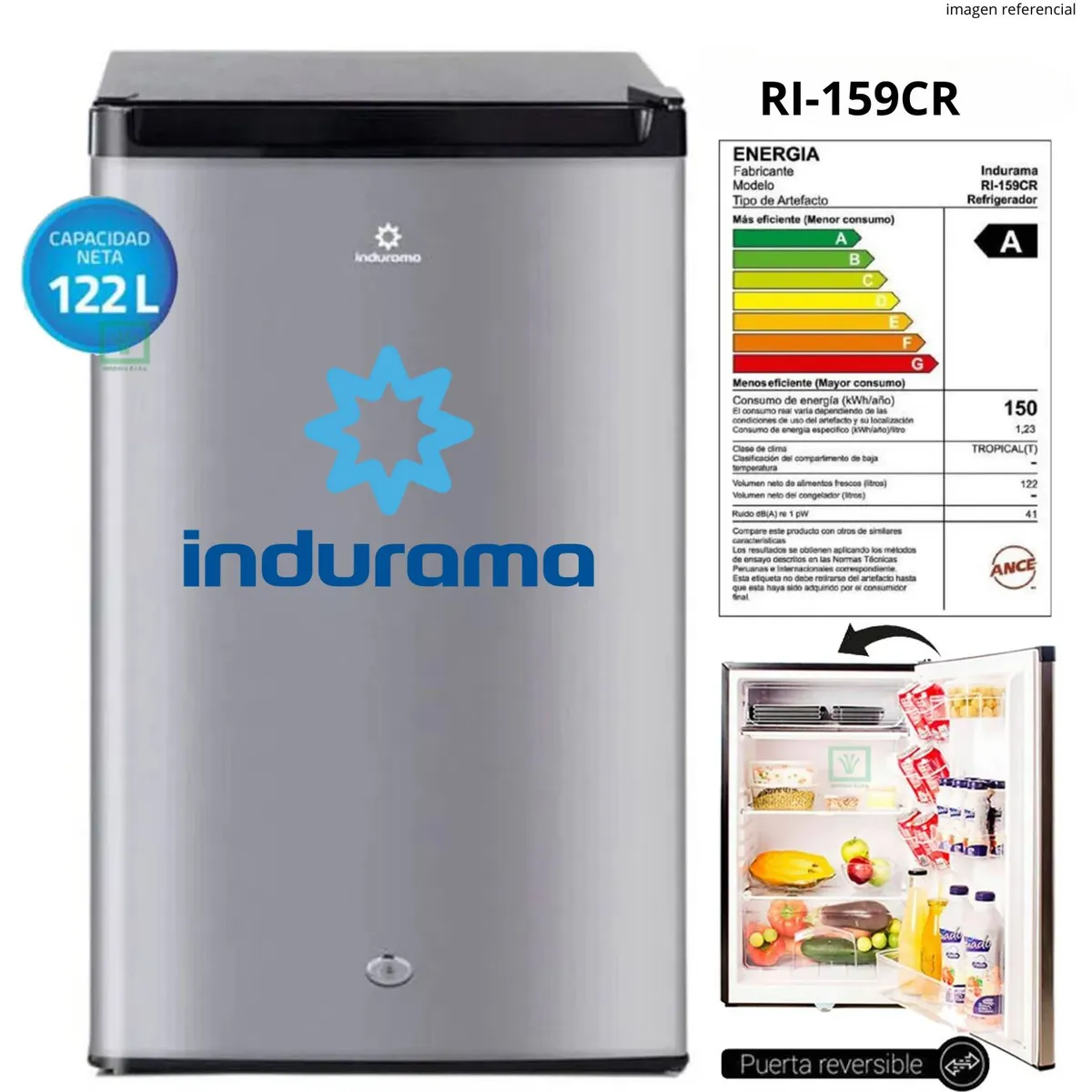 INDURAMA - Frigobar Indurama RI-159CR 122L Croma