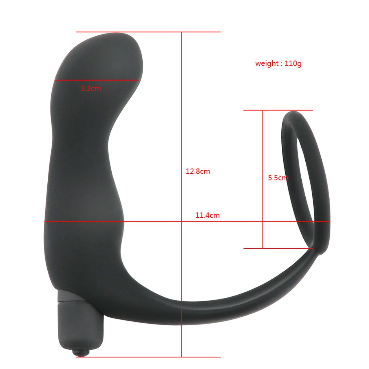 OEM - MASAJEADOR DE PROSTATA CON ANILLO DE 10 NIVELES DE VIBRACION