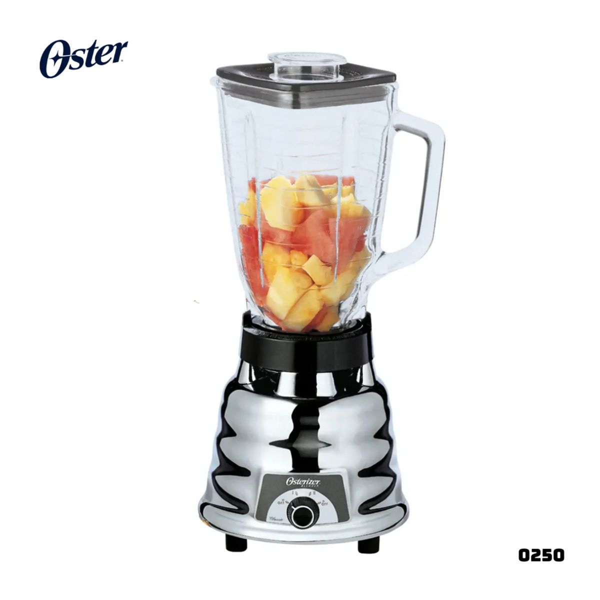 OSTER - LICUADORA CLASICA OSTER 2 VELOCIDADES CROMADA - 250-22 + PLANCHA OSTER