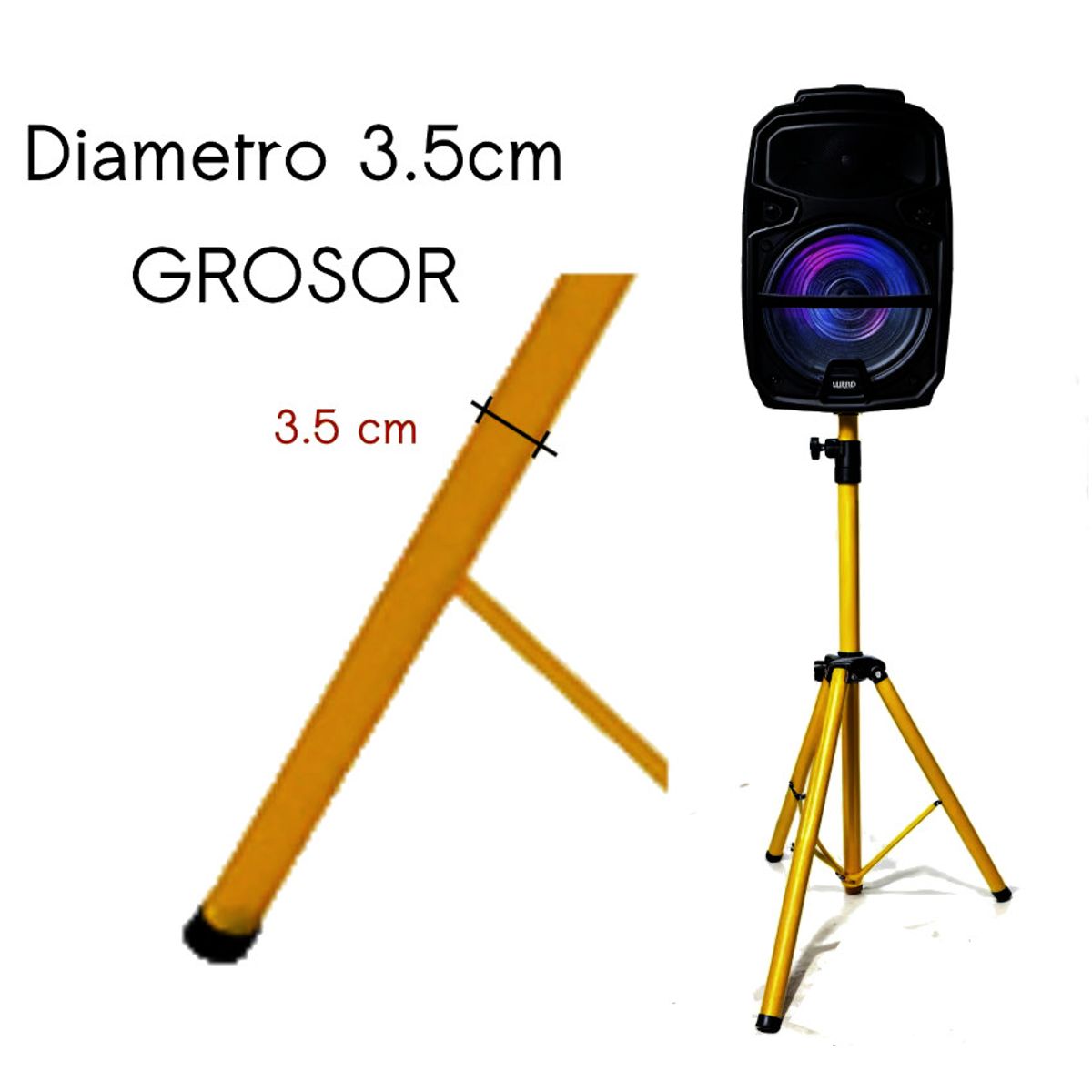 GENERICO - Tripoide Soporte Parlante Pedestal Metàlico Extendible 190cm