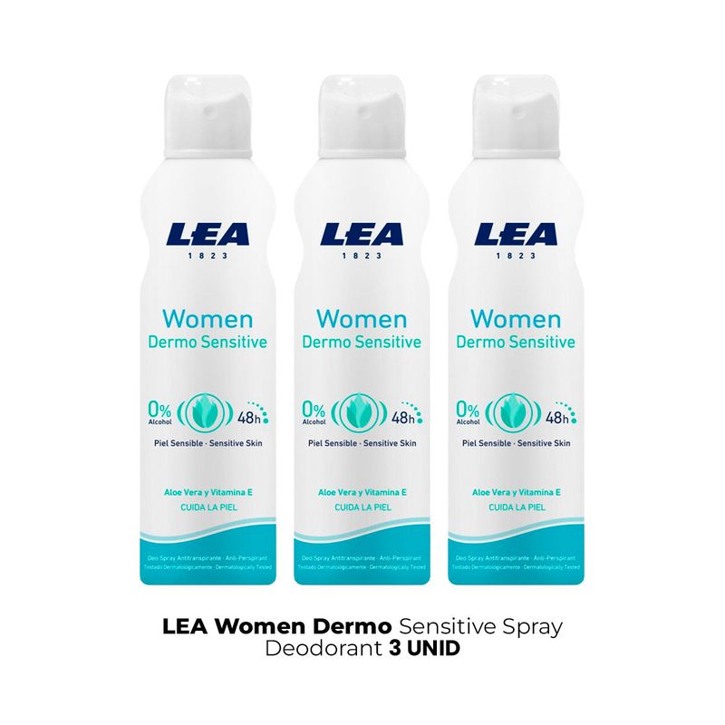 GENERICO - Lea Women Dermosensitive Spray Deodorant 3 Unid