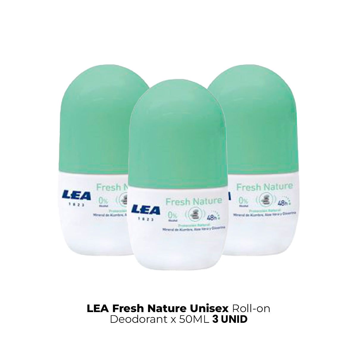 GENERICO - Lea Fresh Nature Unisexroll On Deodorant x50ml 3 Unid