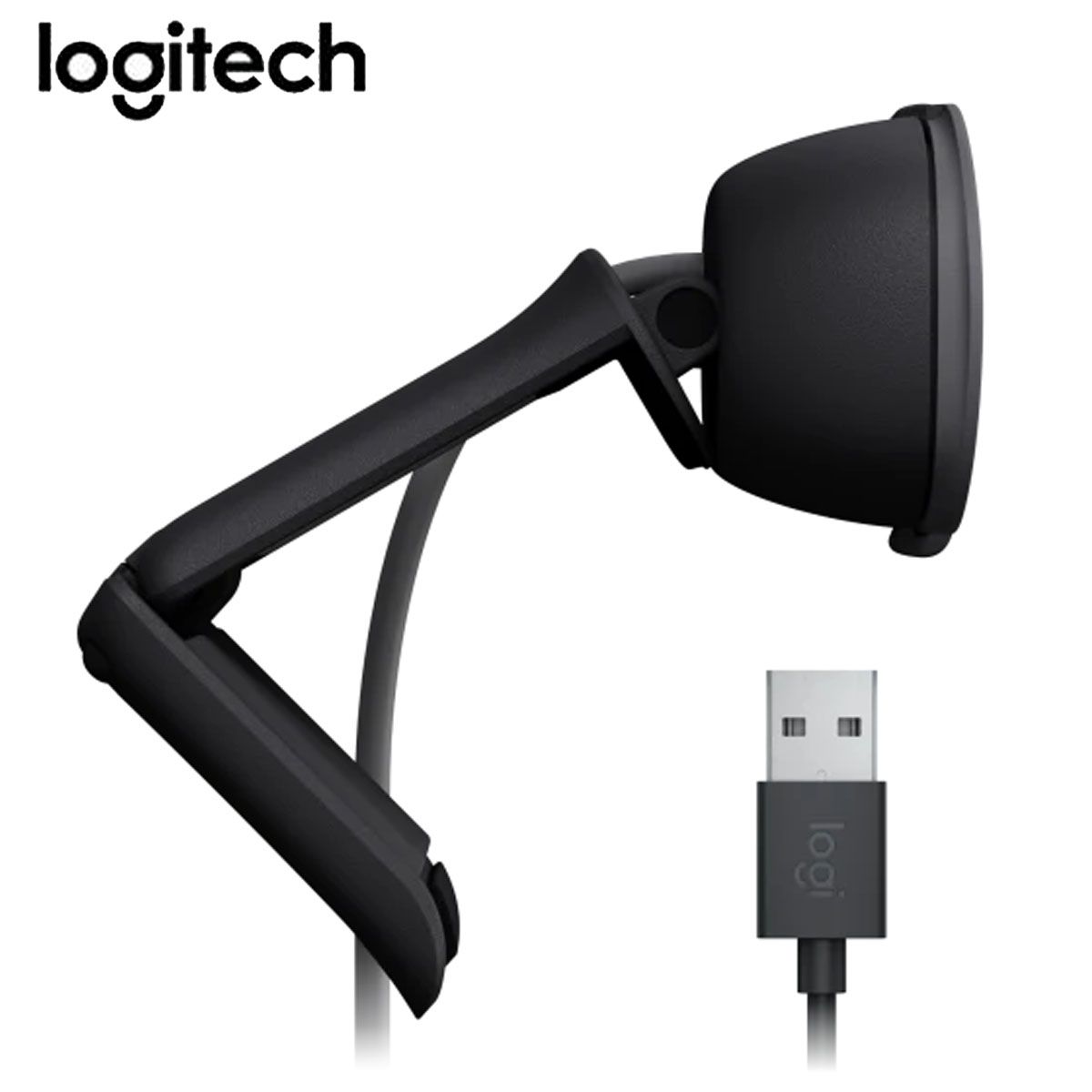 LOGITECH - Camara Logitech Brio 100 Fhd 1080p Usb-A Graphite (960-001586)