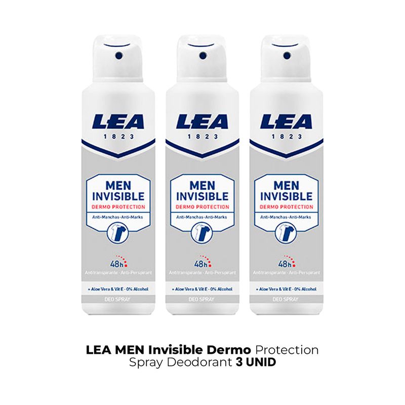 GENERICO - Lea Men Invisible Dermoprotection Spray Deodorant 3 Unid
