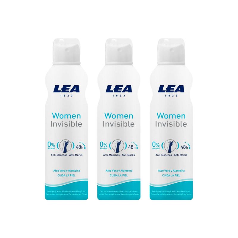 GENERICO - Lea Women Invisible Spray Deodorant 3 Unid