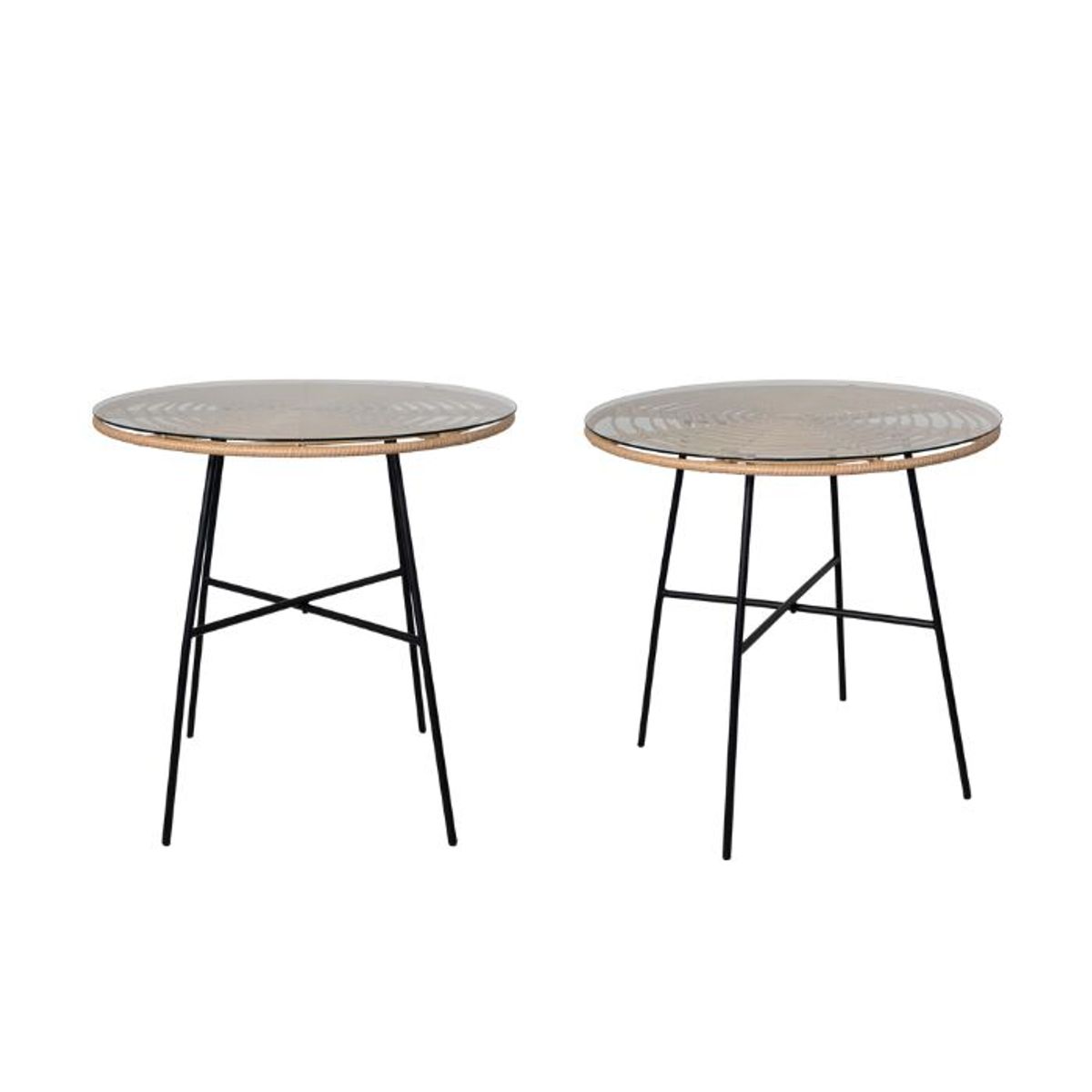 NIHM - Mesa de Centro Ratán Snail Natural