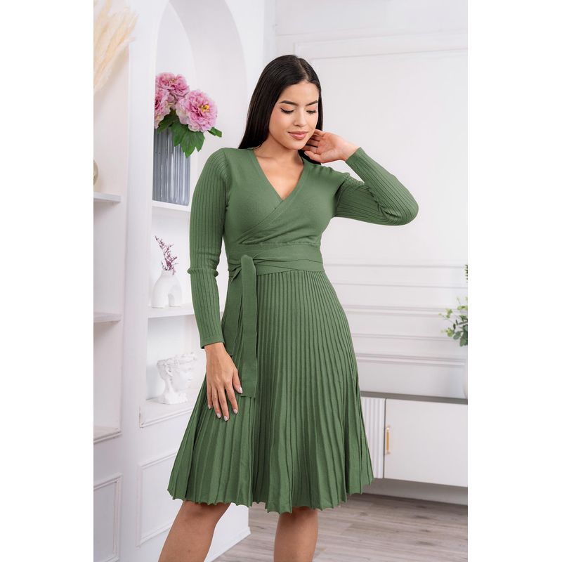 ARMA TU LOOK - VESTIDO FRANCIA DE CASHMERE FALDA EN A ESCOTE CRUZADO ARMA TU LOOK