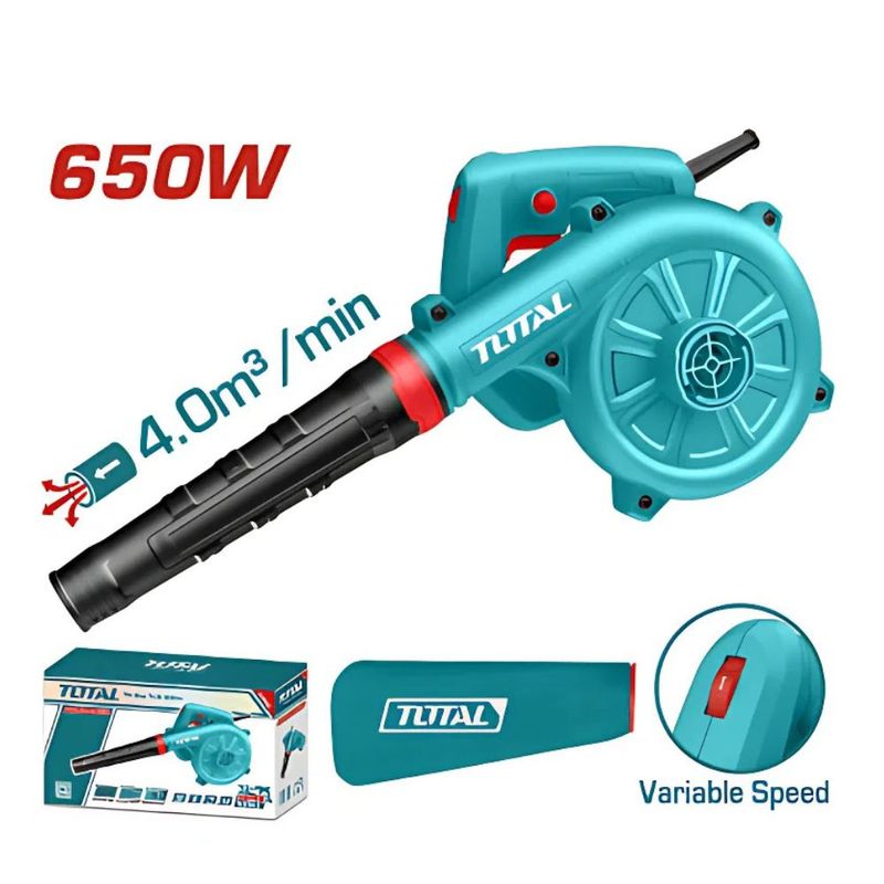 TOTAL TOOLS - SOPLADORA ASPIRADORA 650W 4M3 VELOCIDAD VARIABLE TB6036