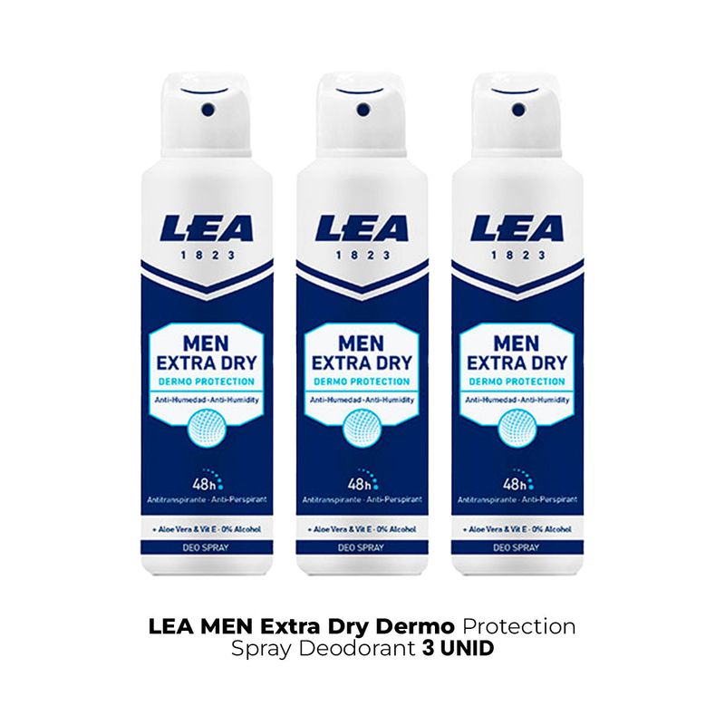 GENERICO - Lea Men Extra Dry Dermoprotection Spray Deodorant 3 Unid