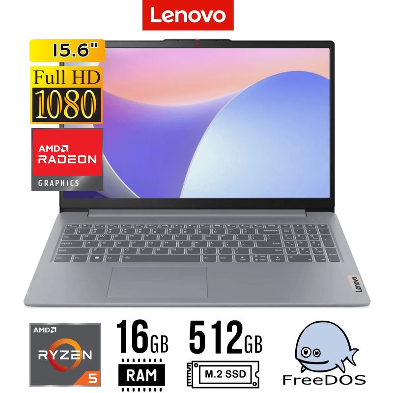 LENOVO - LAPTOP Lenovo IdeaPad Slim 3 15AMN8 15.6" FHD AMD Ryzen 5 7520U 16GB 512GB SSD FREEDOS