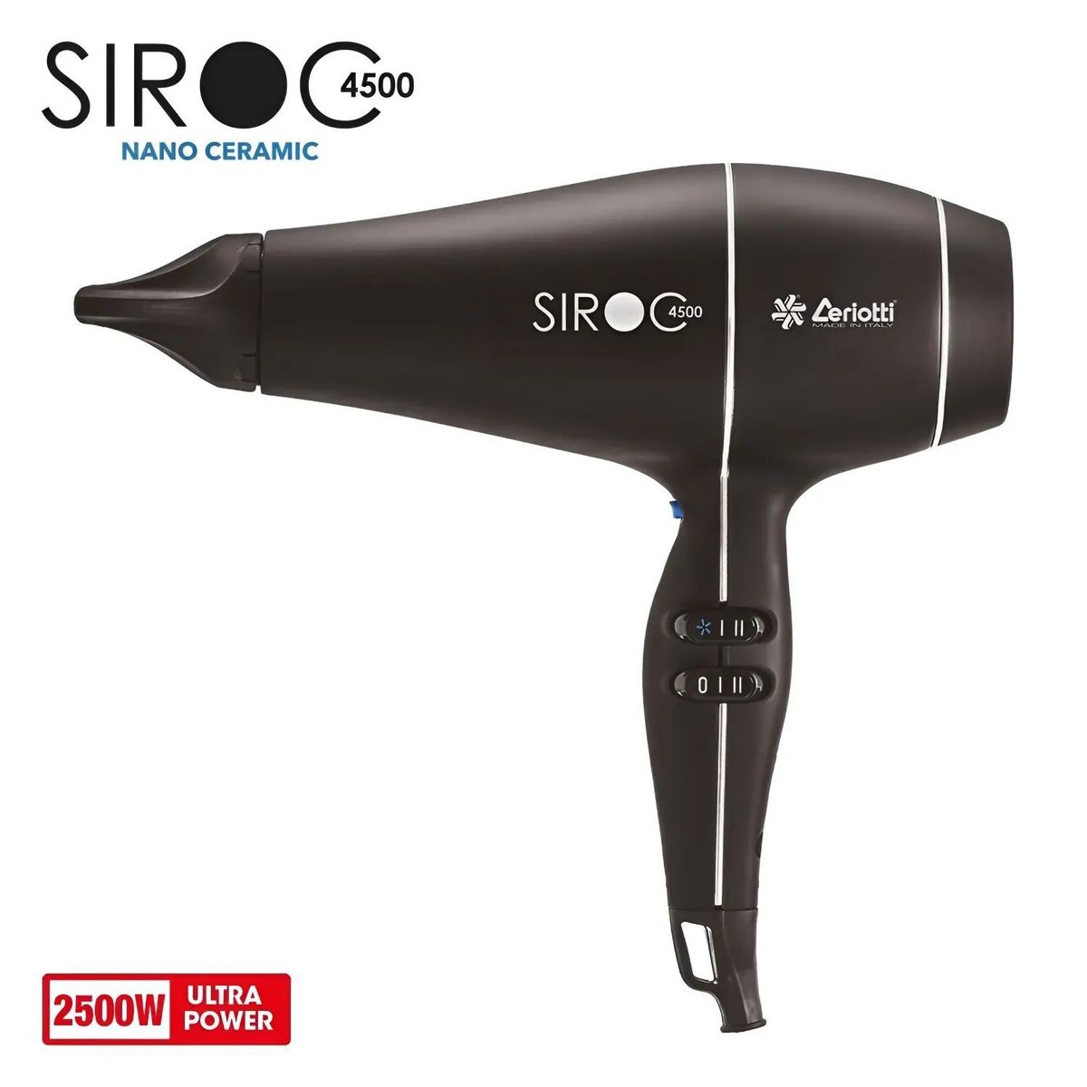 CERIOTTI - Secador de cabello profesional  Ceriotti Siroc 4500 negro