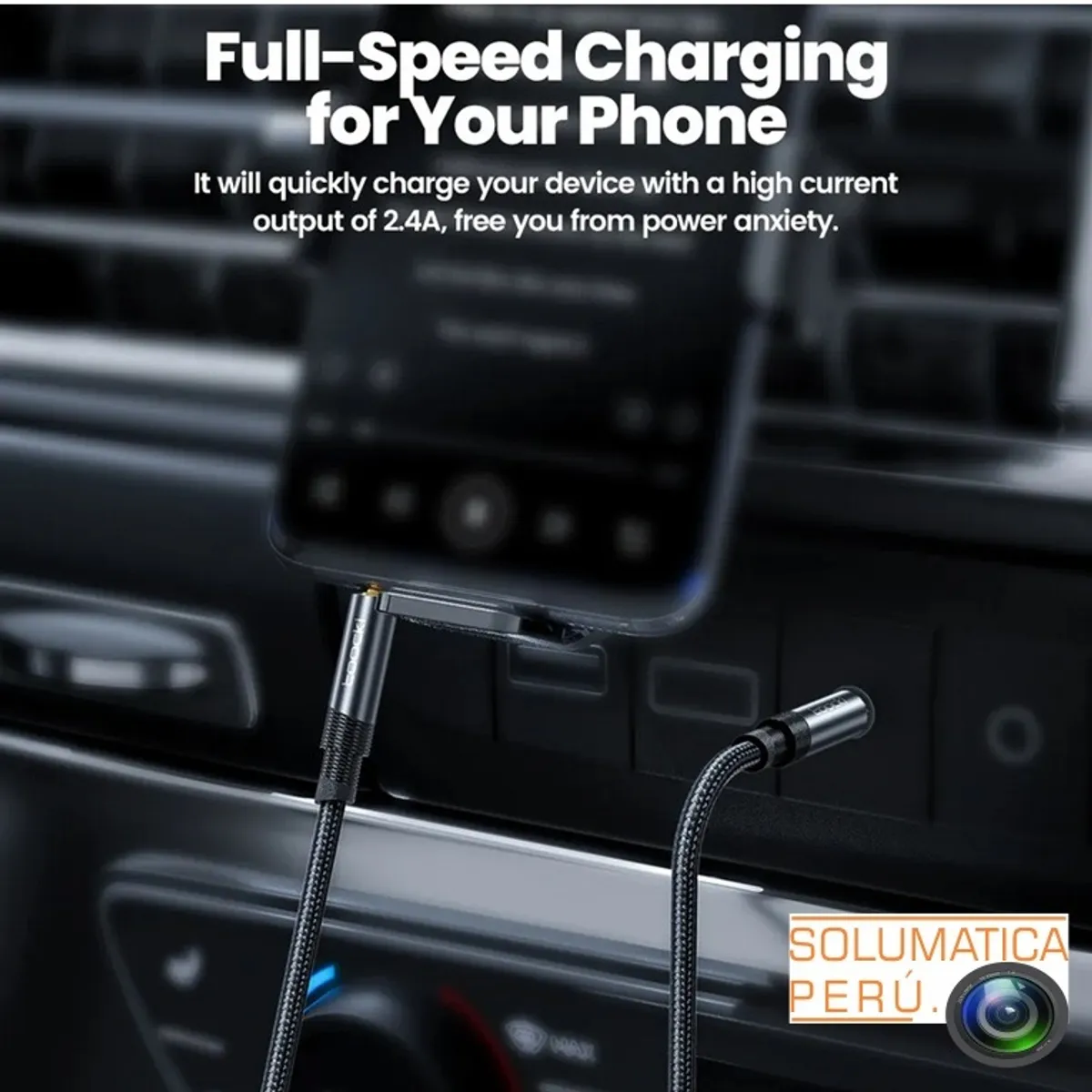 OEM - Cable Auxiliar De Audio - 3.5mm Hifi 2 Metros - Marca Toocki