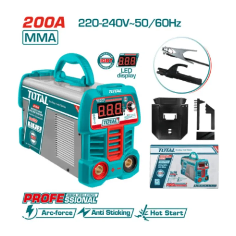TOTAL TOOLS - MAQUINA DE SOLDAR INVERTER MMA 15-200A LED E16-40MM - TW220069
