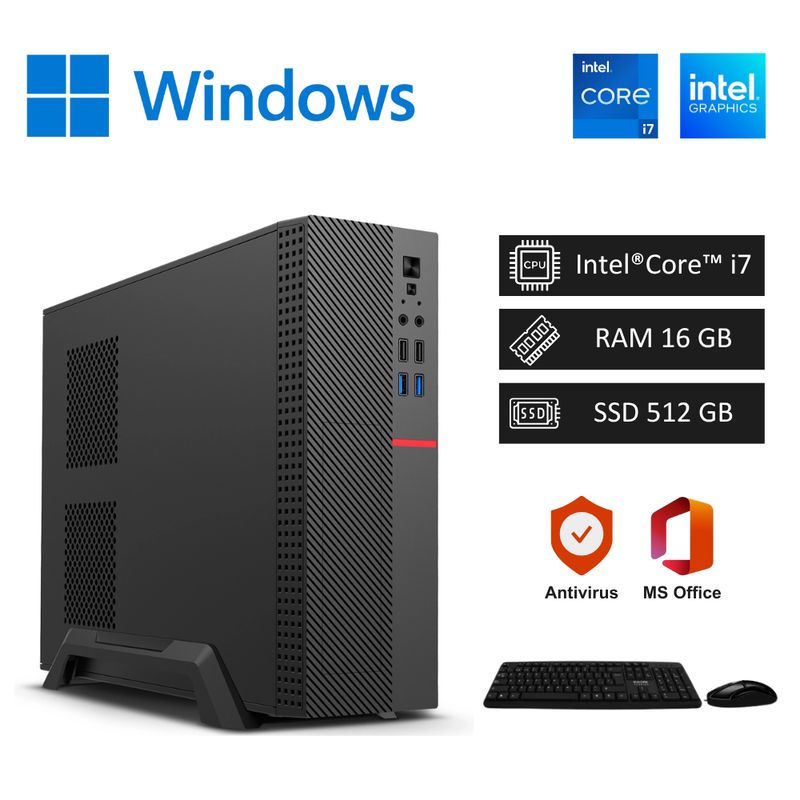 INTEL - Computadora PC Intel Core i7 3,80 GHz 16GB RAM 512GB SSD