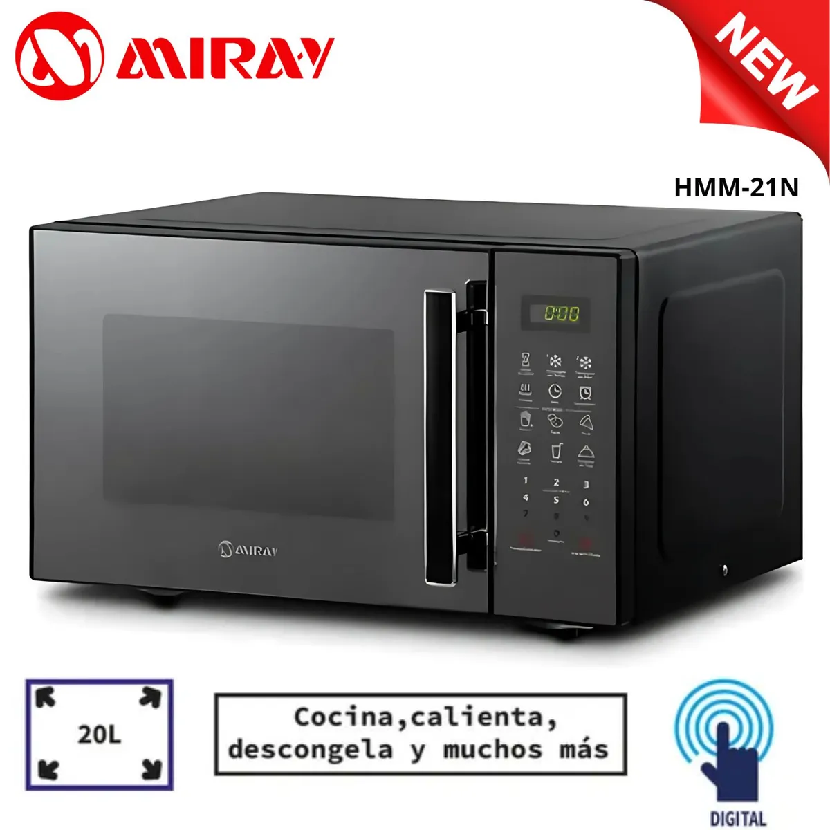 MIRAY - Horno Microondas Miray HMM-21N 20 L