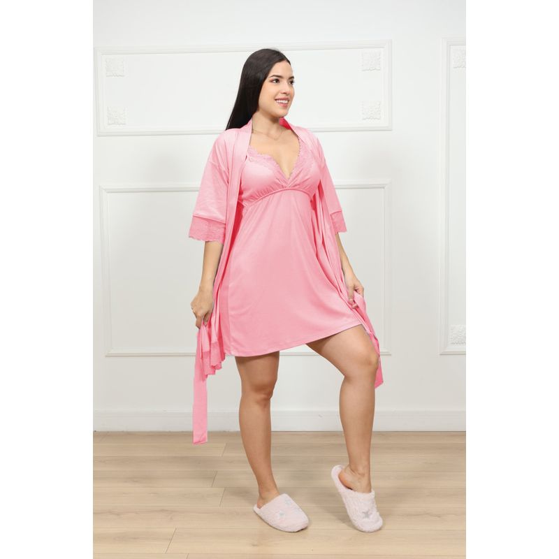 KYM MULTIUSOS - CONJUNTO BATA MUJER DE ALGODÓN