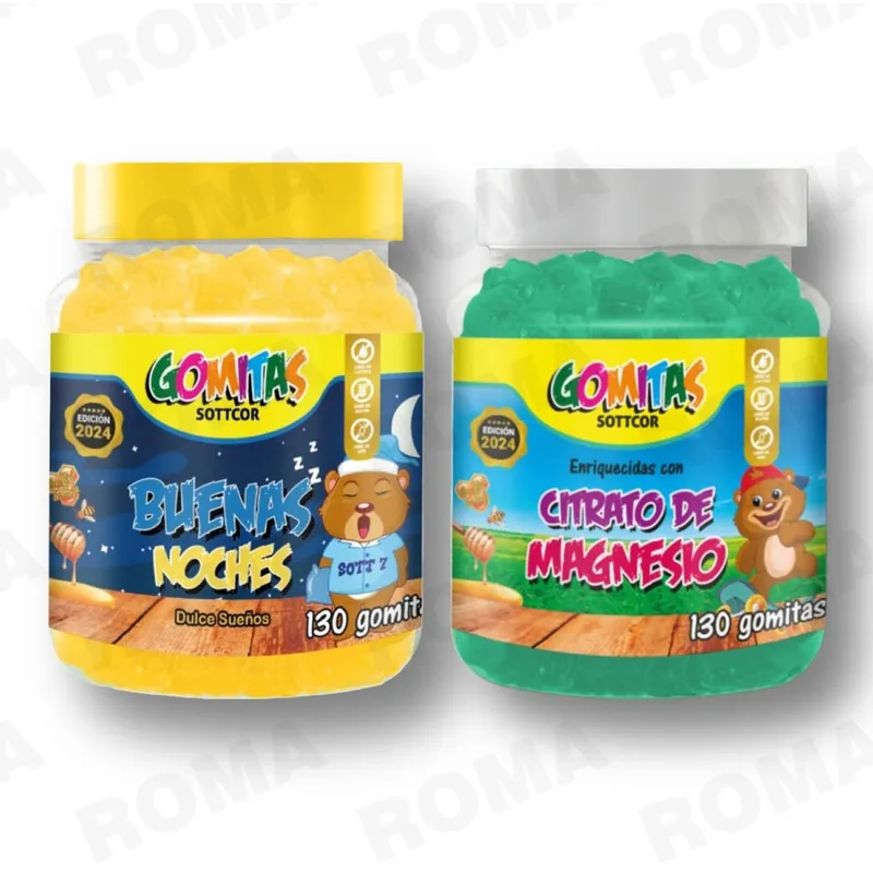 GENERICO - PACK 2 GOMITAS BUENAS NOCHES NIÑOS + CITRATO DE MAGNESIO NIÑOS 260 UND