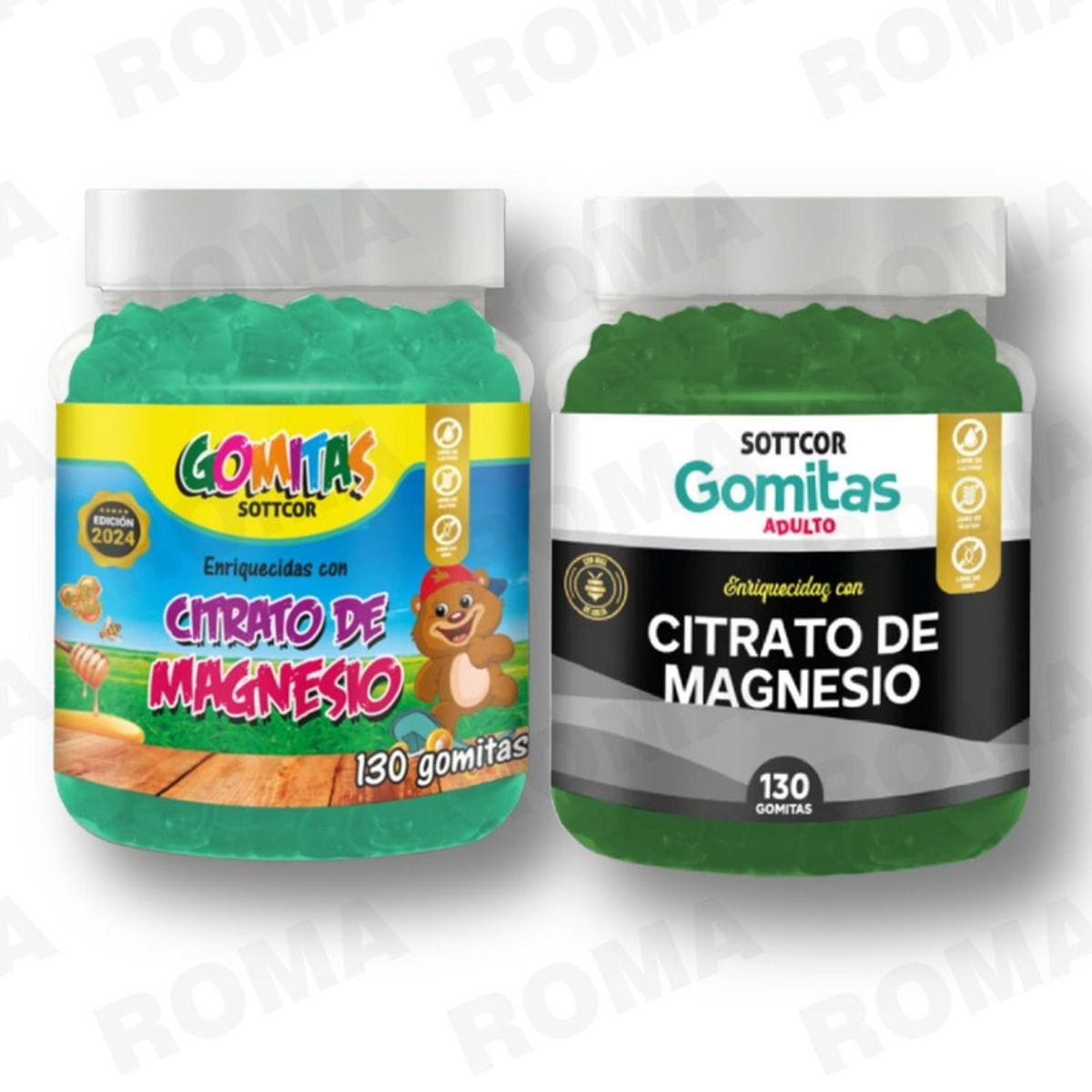 GENERICO - PACK 2 CITRATO DE MAGNESIO NIÑOS + CITRATO DE MAGNESIO ADULTO 260 UND