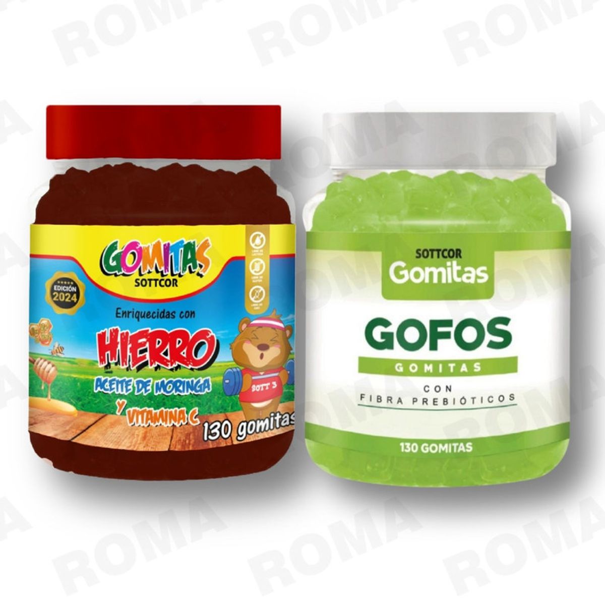 GENERICO - PACK 2 GOMITAS HIERRO NIÑOS  + GOFOS PARA ADULTOS 260 UND