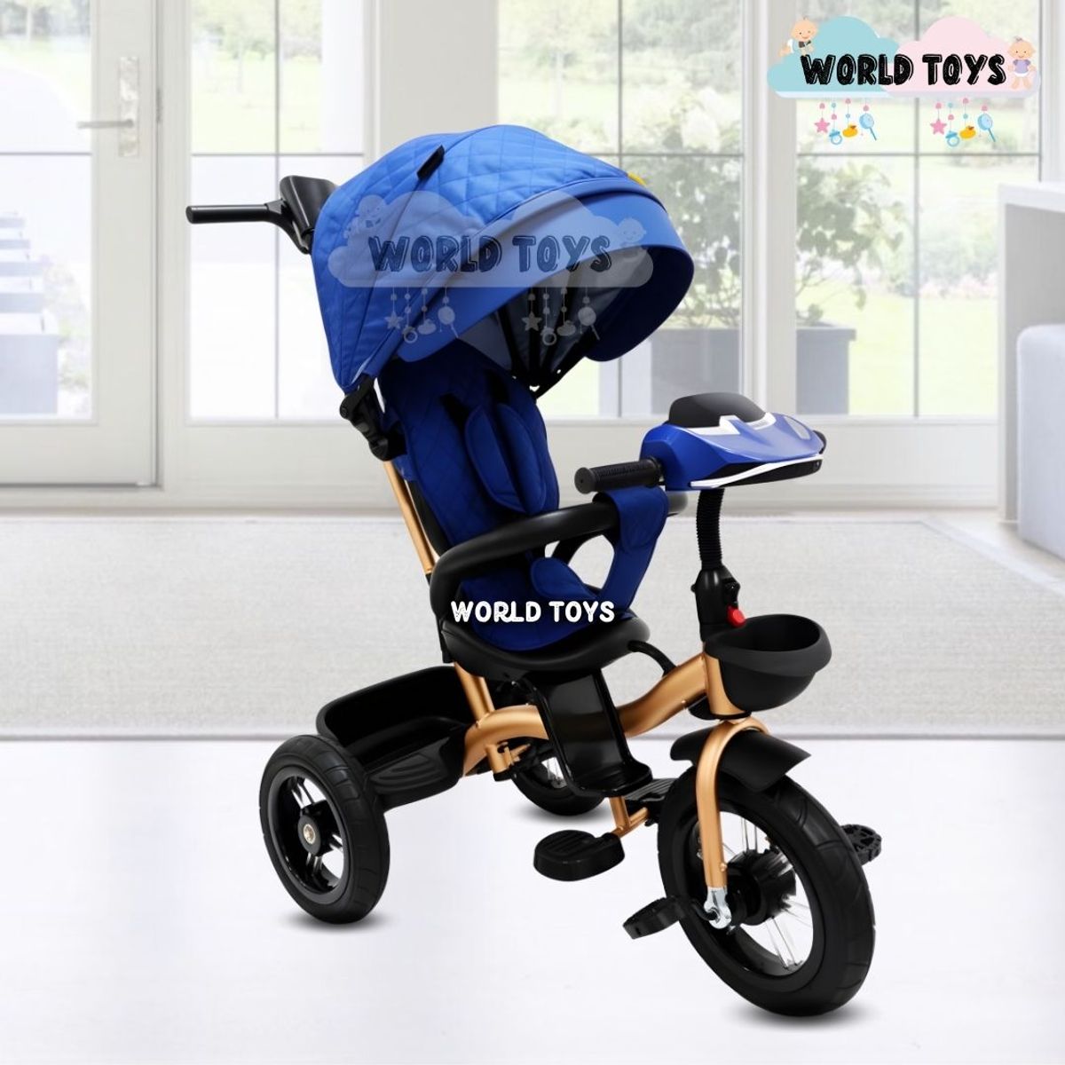 KIDS - Triciclo Guiador Giratorio «MAXUS» Blue