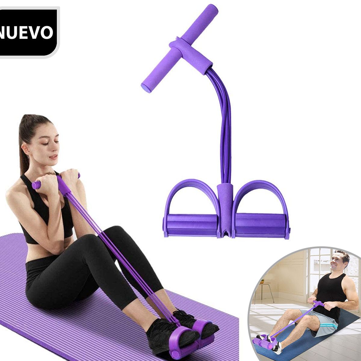 GENERICO - Ligas Elásticas Tonifica Brazos y Piernas Morado