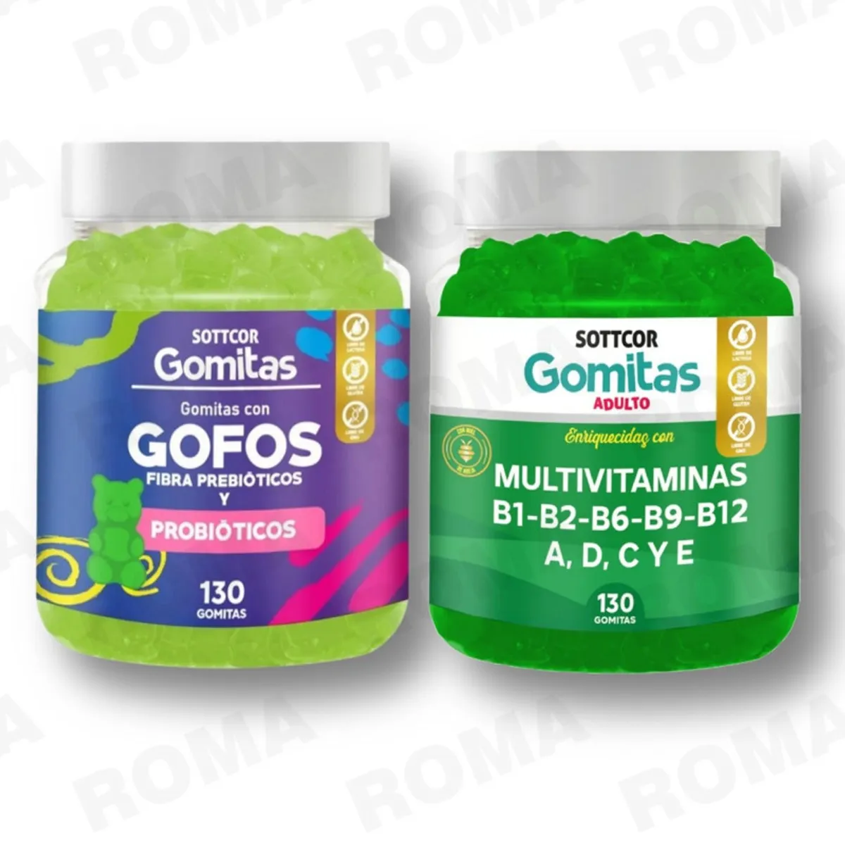 GENERICO - PACK 2 GOMITAS GOFOS PARA NIÑOS + MULTIVITAMINAS ADULTOS 260 UND