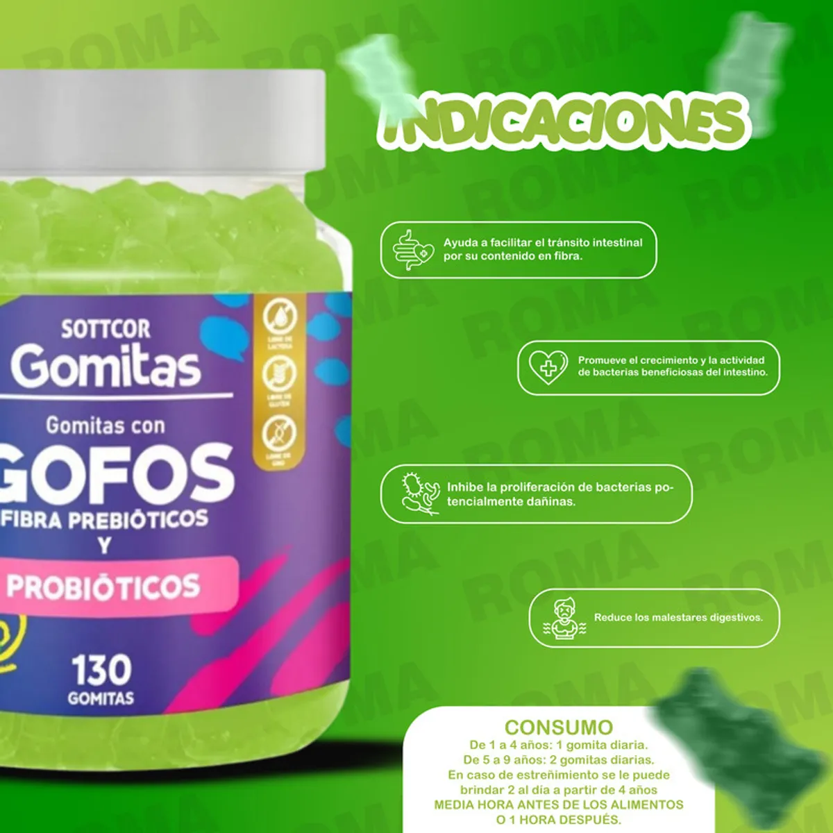 GENERICO - PACK 2 GOMITAS GOFOS PARA NIÑOS + MULTIVITAMINAS ADULTOS 260 UND