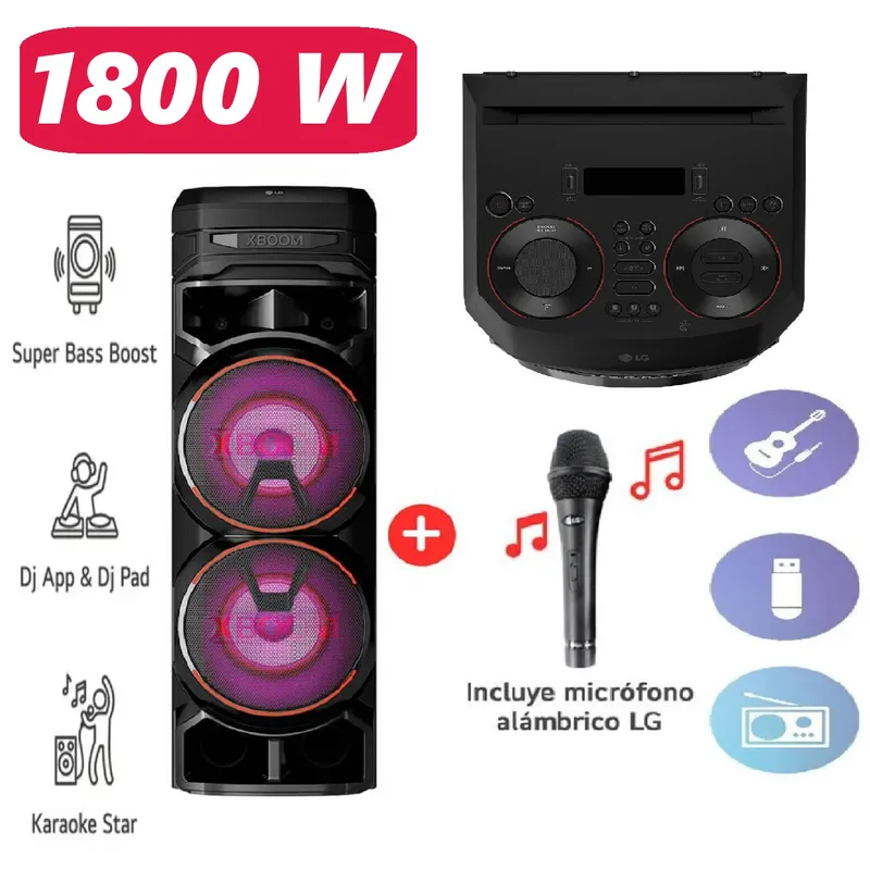 LG - Equipo Torre LG XBOOM RNC9 1800 Wats
